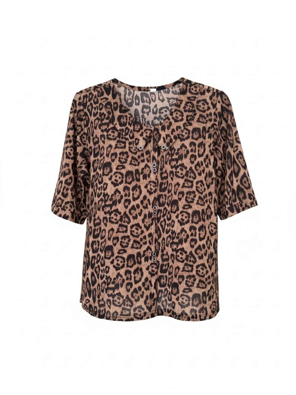 W&J Y2K style Leopard Print Blouse • Size S/M